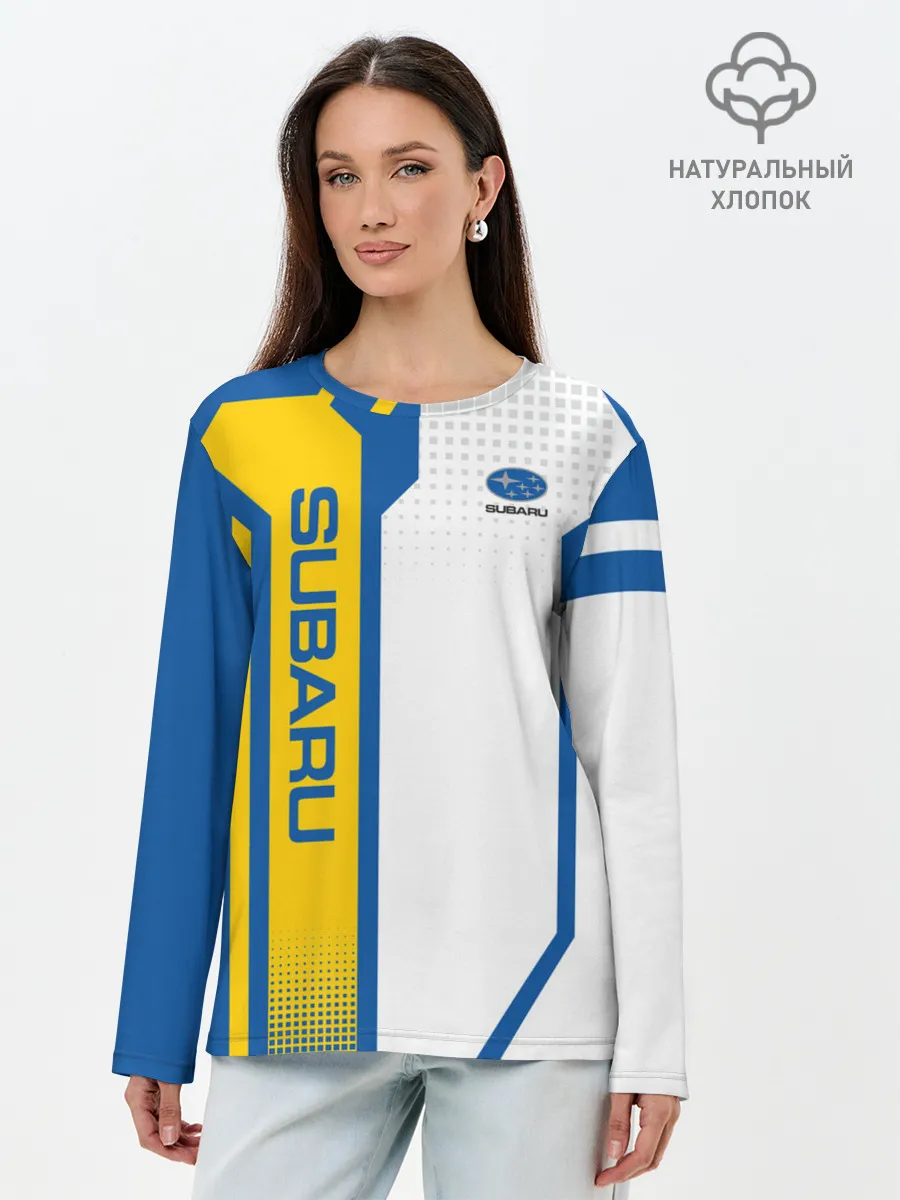 Лонгслив женский. Хлопок / Subaru Driver team