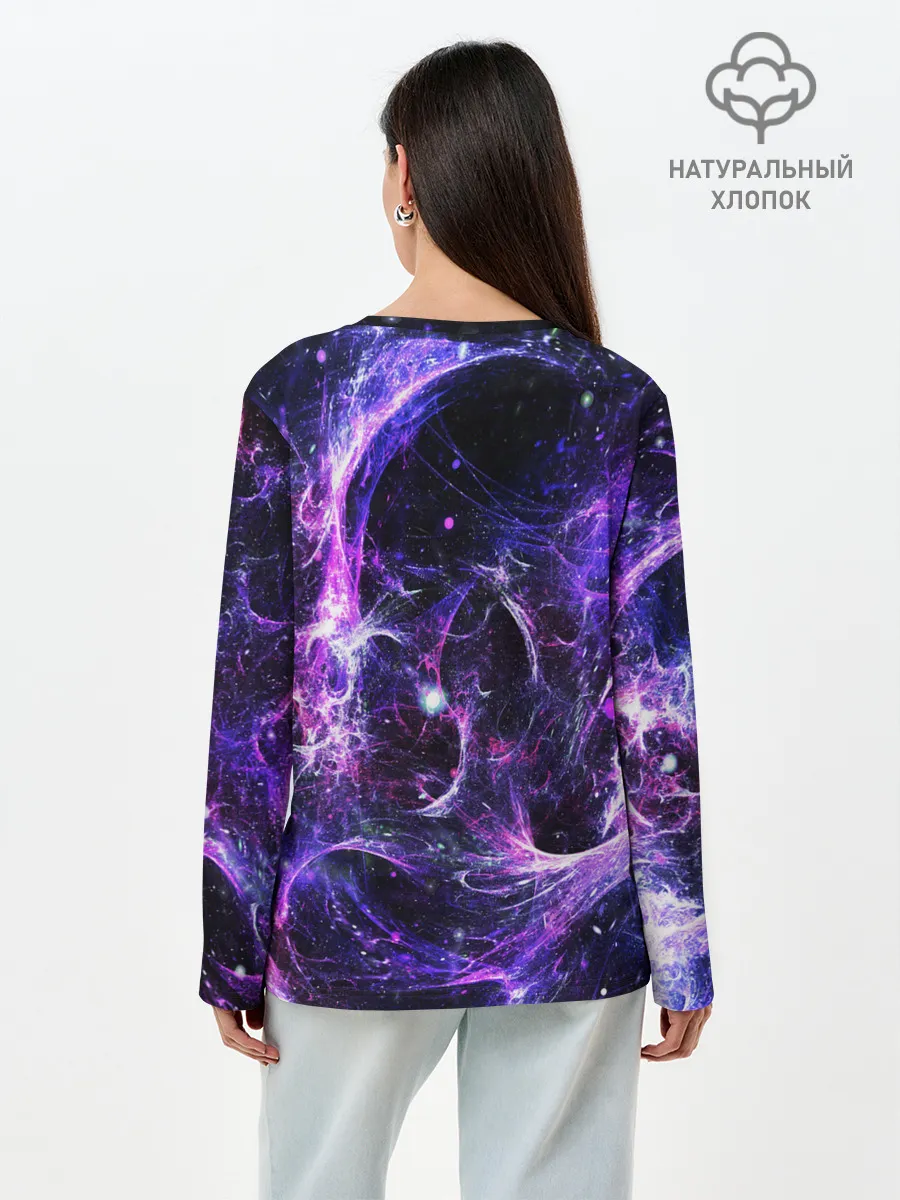 Лонгслив женский. Хлопок / SPACE STARS | КОСМОС ЗВЁЗДЫ