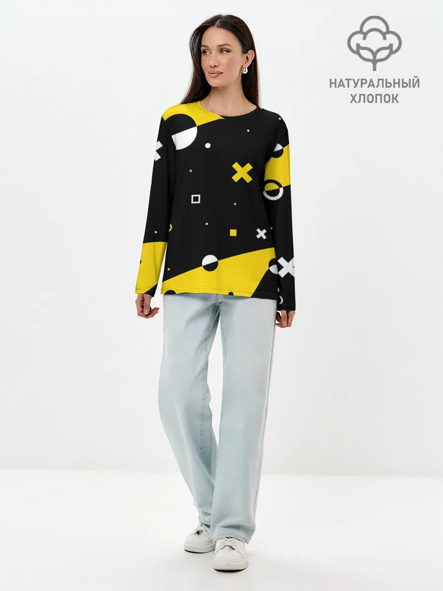 Лонгслив женский. Хлопок / ФИГУРКИ