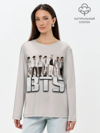 Лонгслив женский. Хлопок / BTS