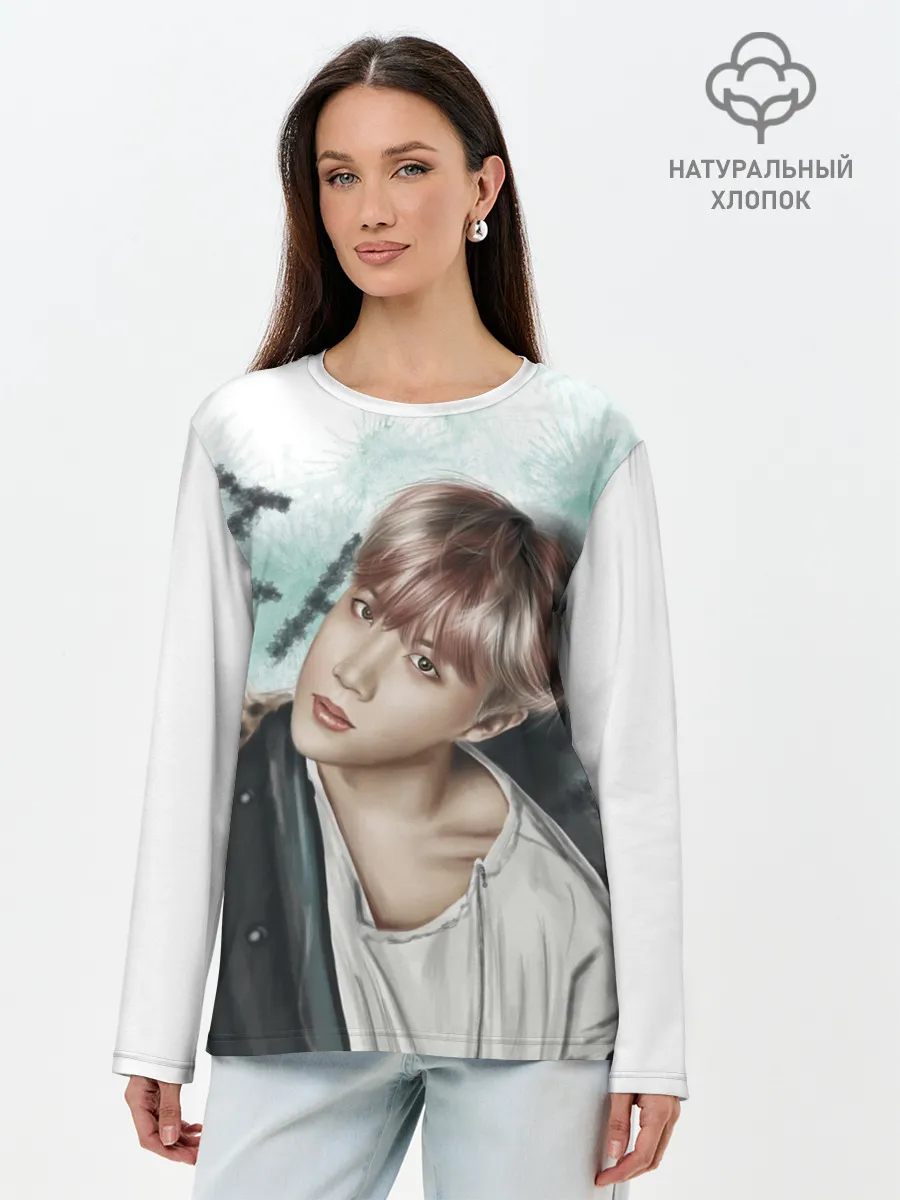 Лонгслив женский. Хлопок / BTS