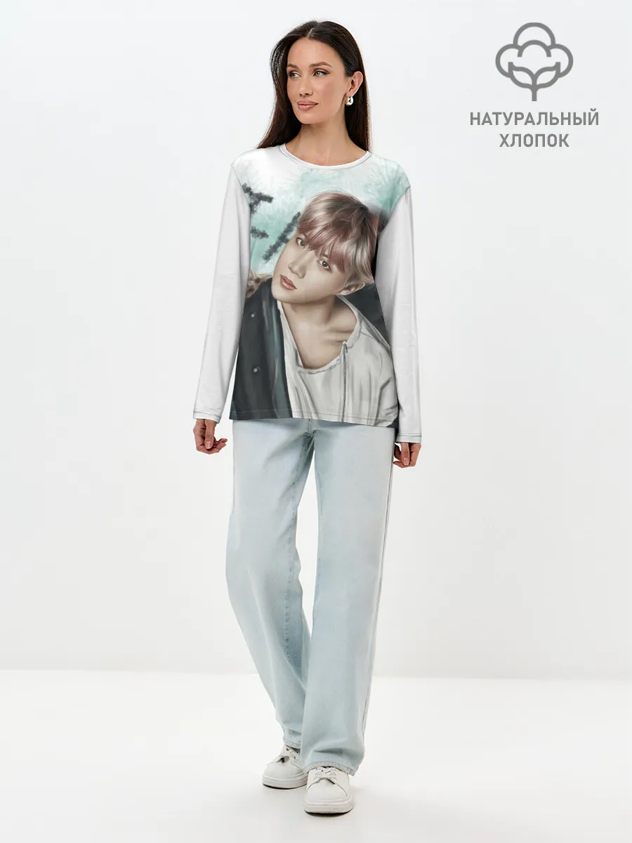 Лонгслив женский. Хлопок / BTS