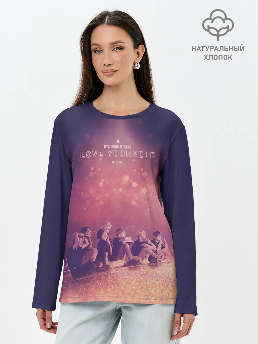 Лонгслив женский. Хлопок / BTS