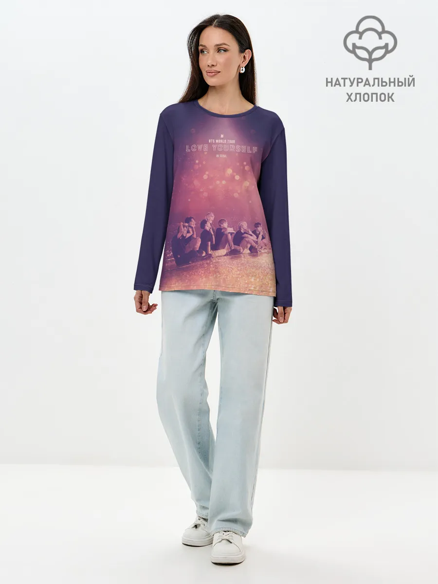 Лонгслив женский. Хлопок / BTS