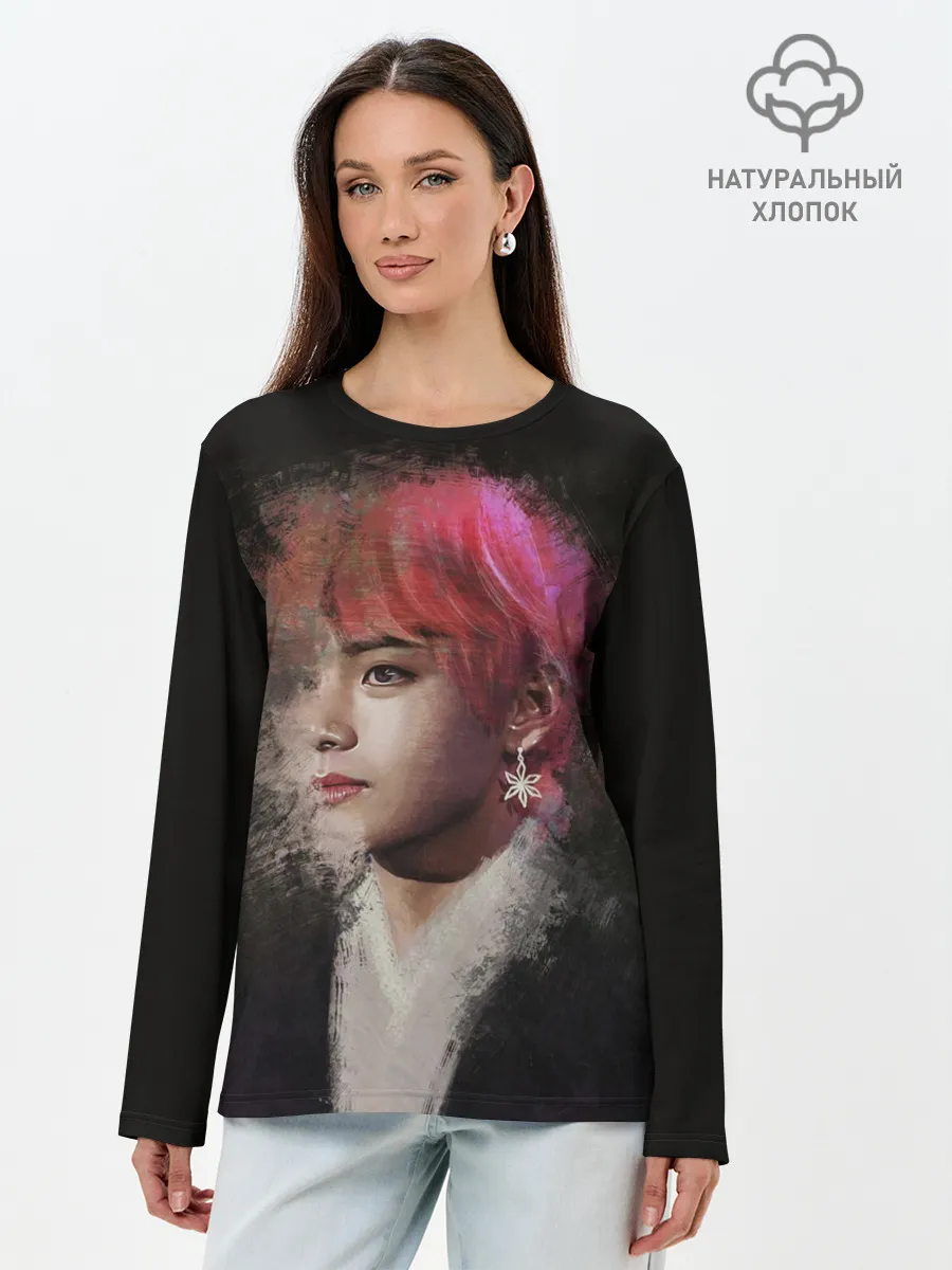 Лонгслив женский. Хлопок / BTS