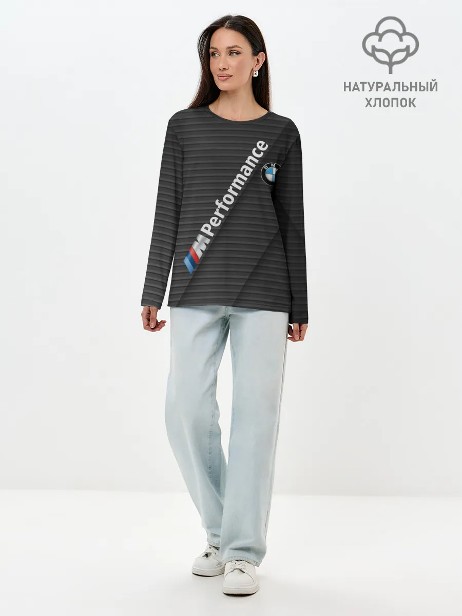 Лонгслив женский. Хлопок / BMW