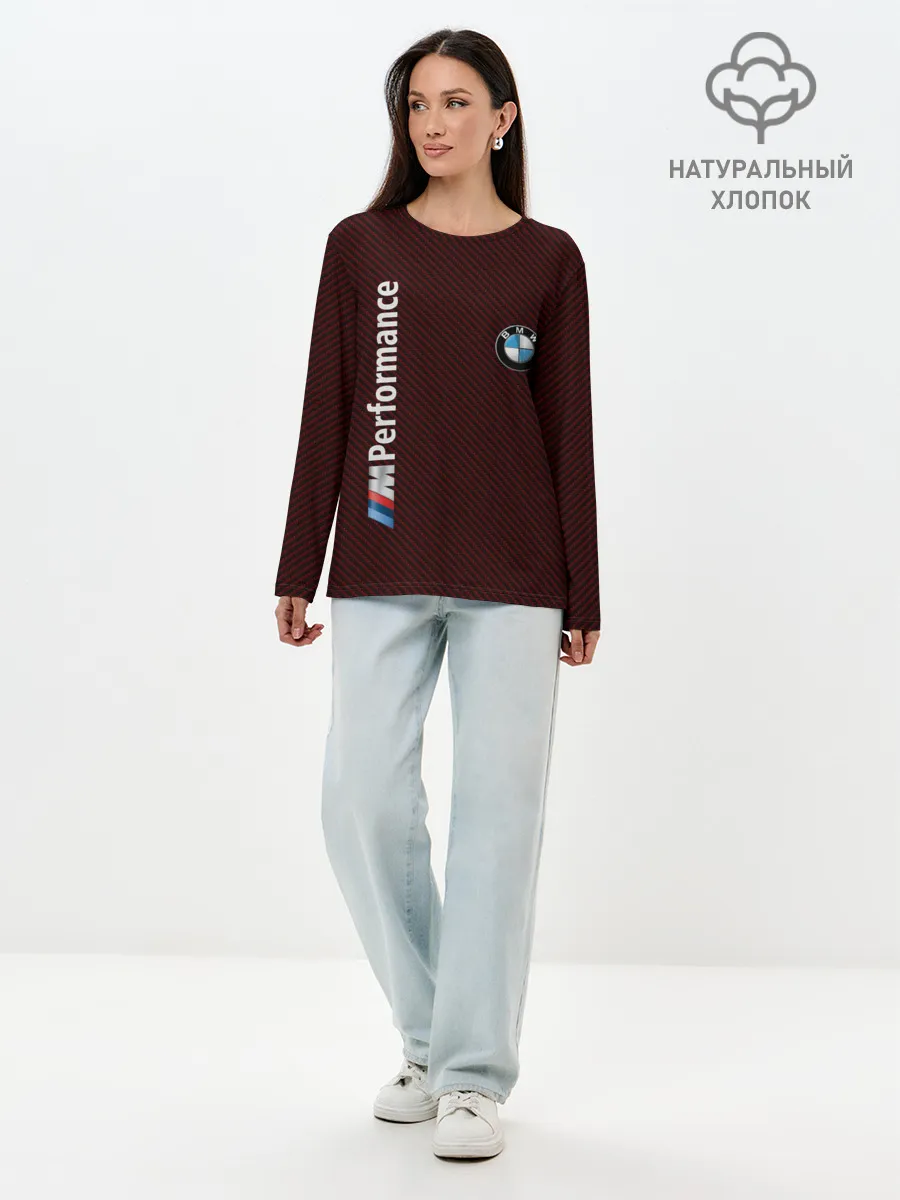 Лонгслив женский. Хлопок / BMW CARBON