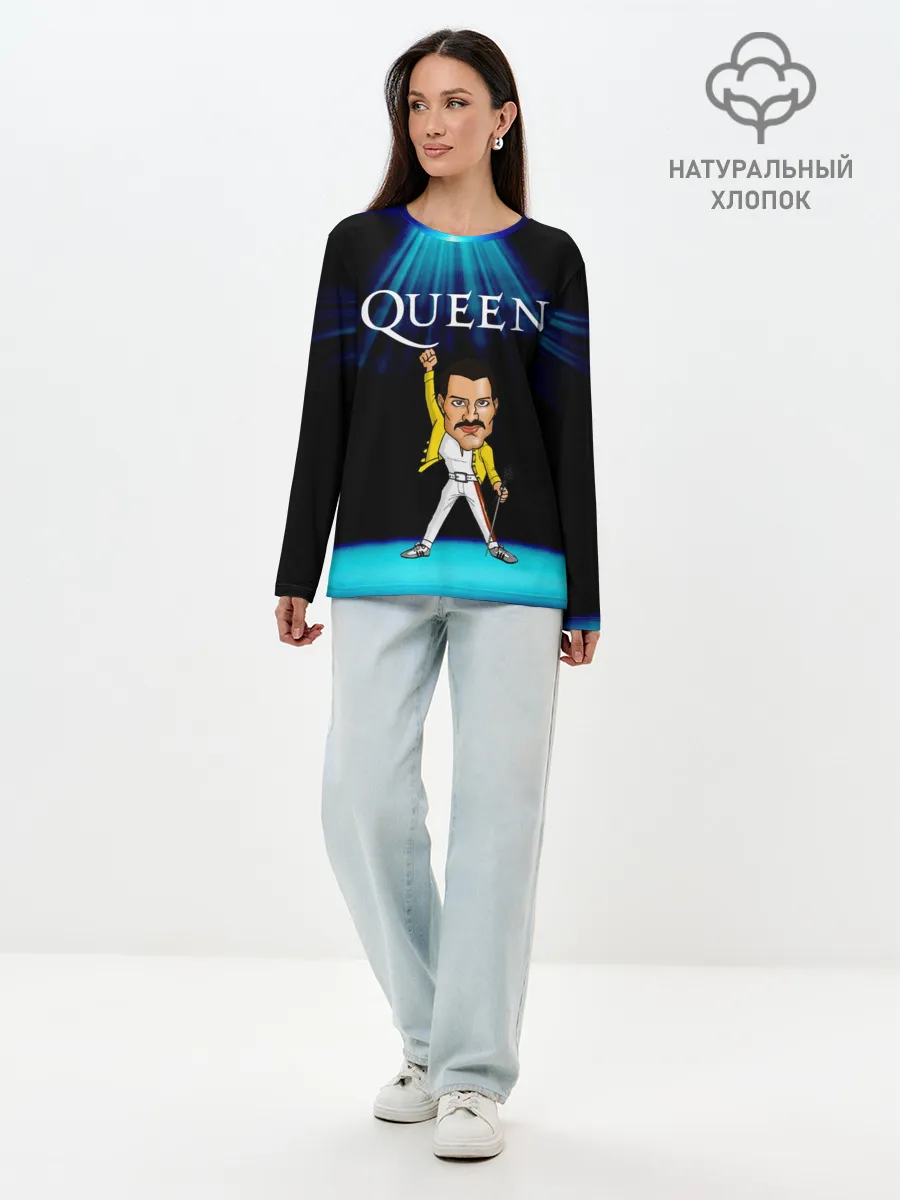 Лонгслив женский. Хлопок / Фреди Меркури