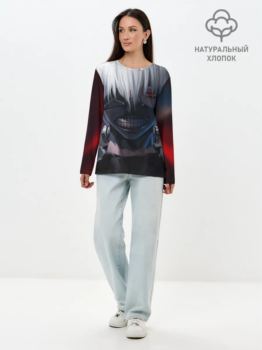 Лонгслив женский. Хлопок / TOKYO GHOUL | ТОКИЙСКИЙ ГУЛЬ