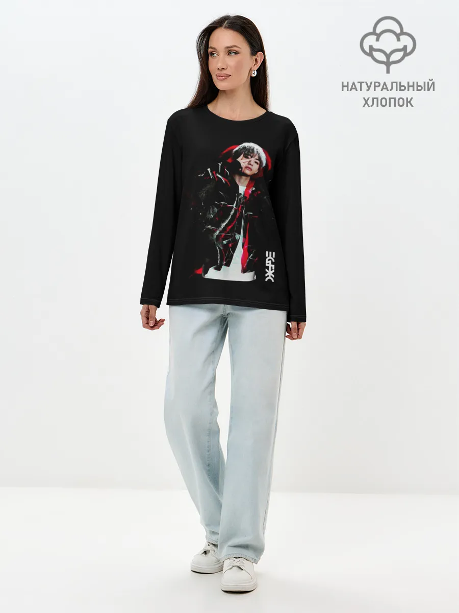 Лонгслив женский. Хлопок / BTS