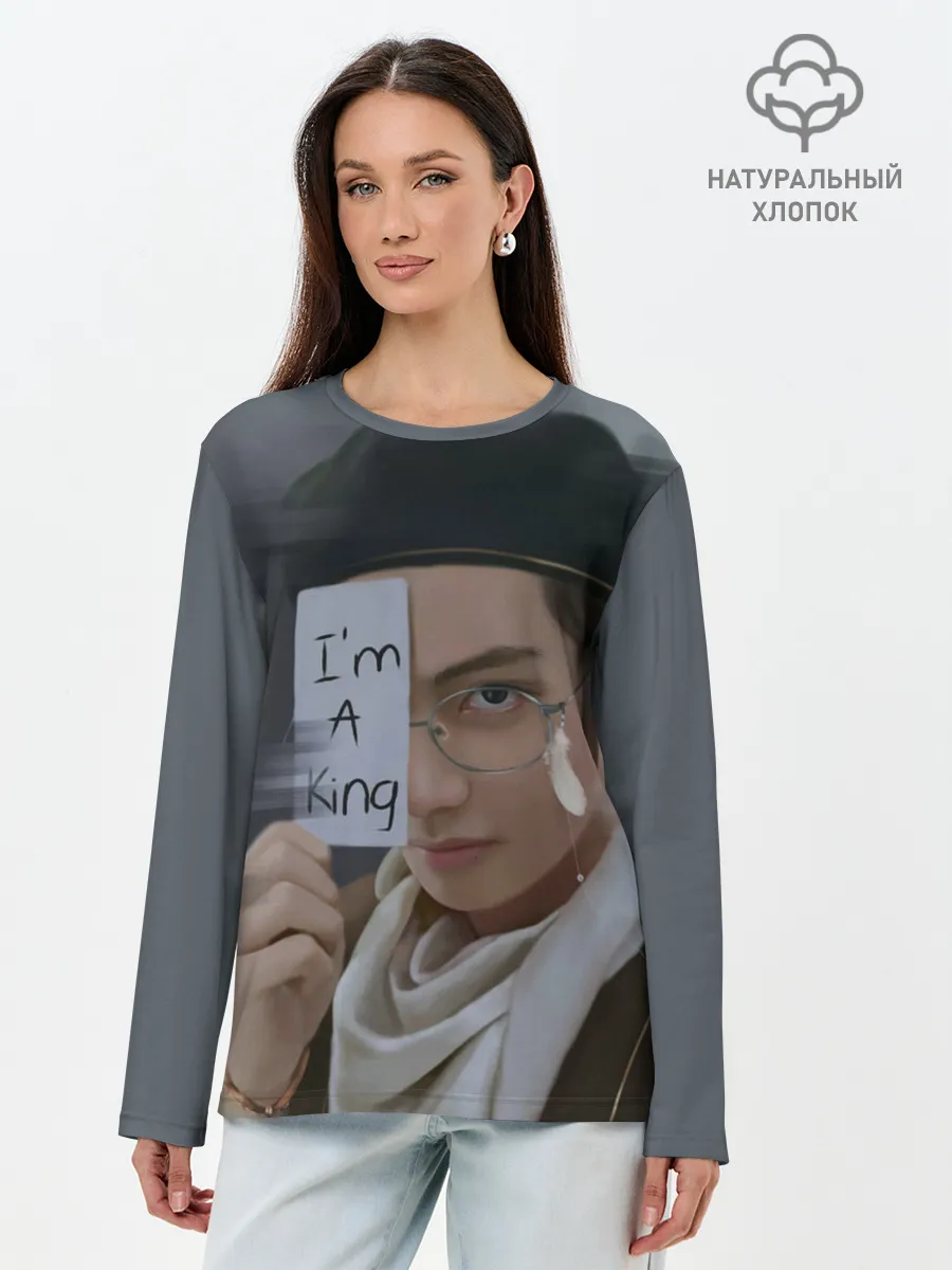 Лонгслив женский. Хлопок / BTS