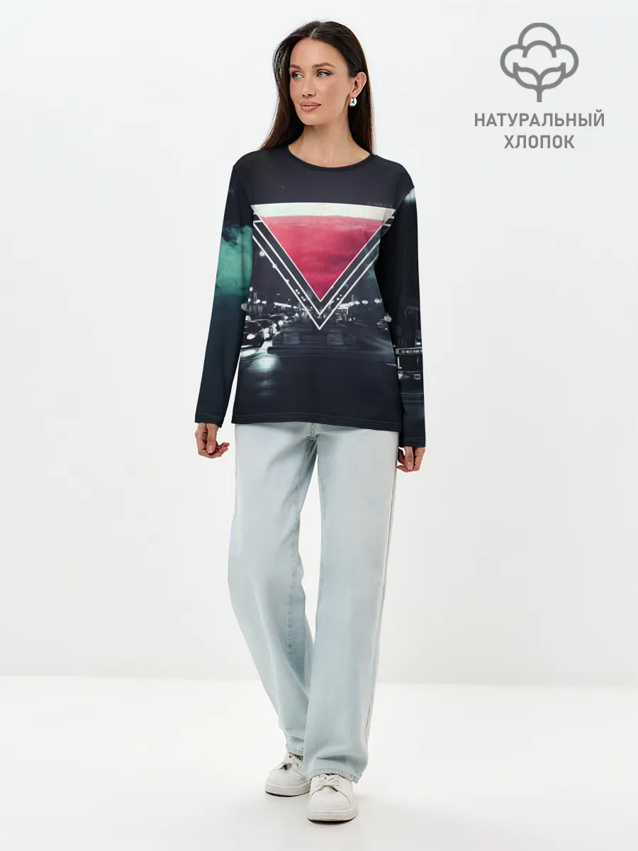 Лонгслив женский. Хлопок / MUSIC