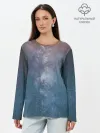Лонгслив женский. Хлопок / Космос