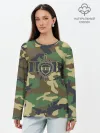 Лонгслив женский. Хлопок / Пограничные Войска камуфляж