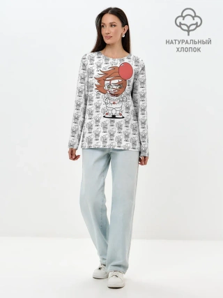 Лонгслив женский. Хлопок / Pennywise