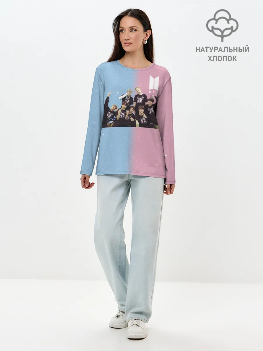 Лонгслив женский. Хлопок / BTS