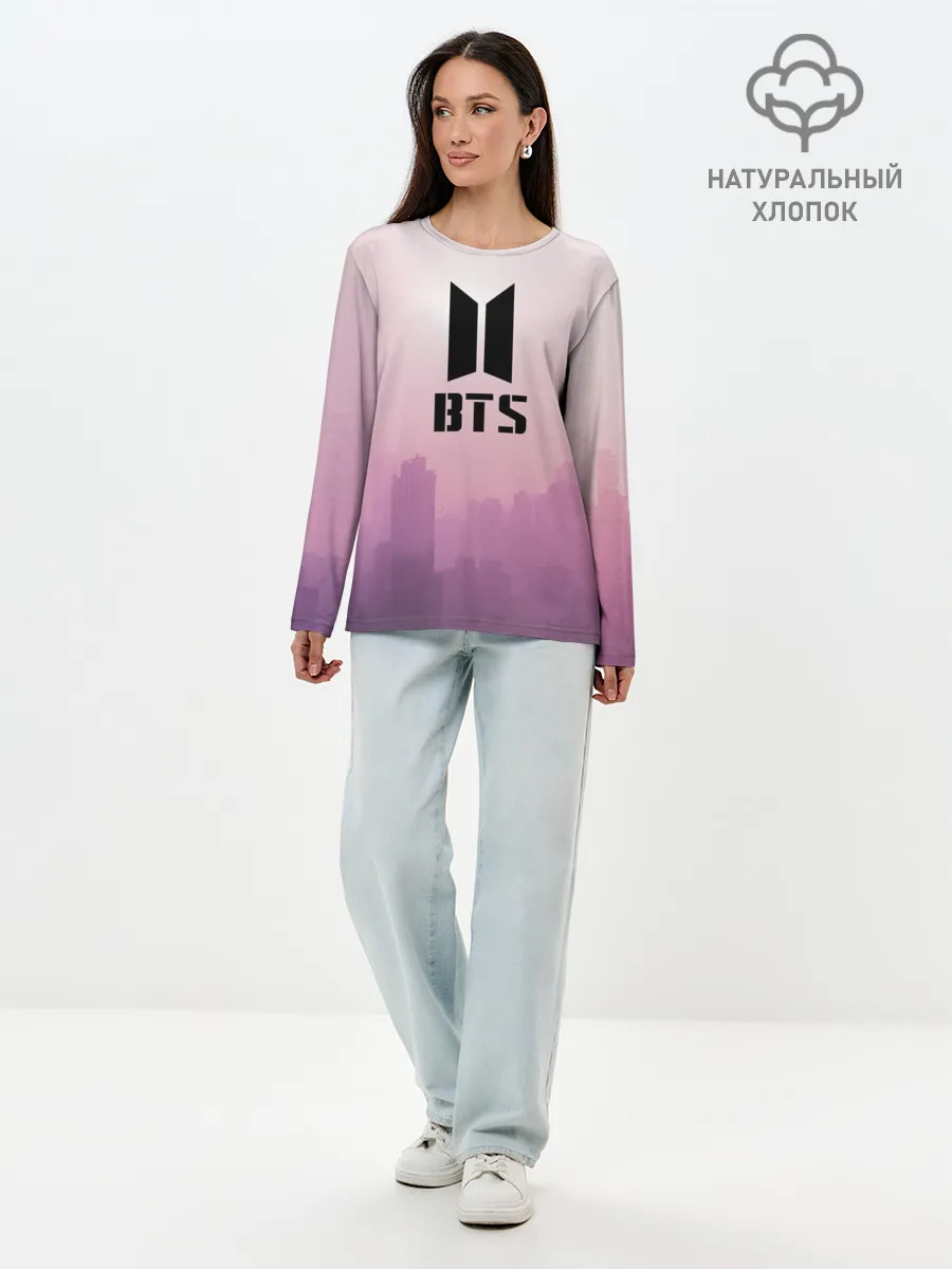Лонгслив женский. Хлопок / BTS