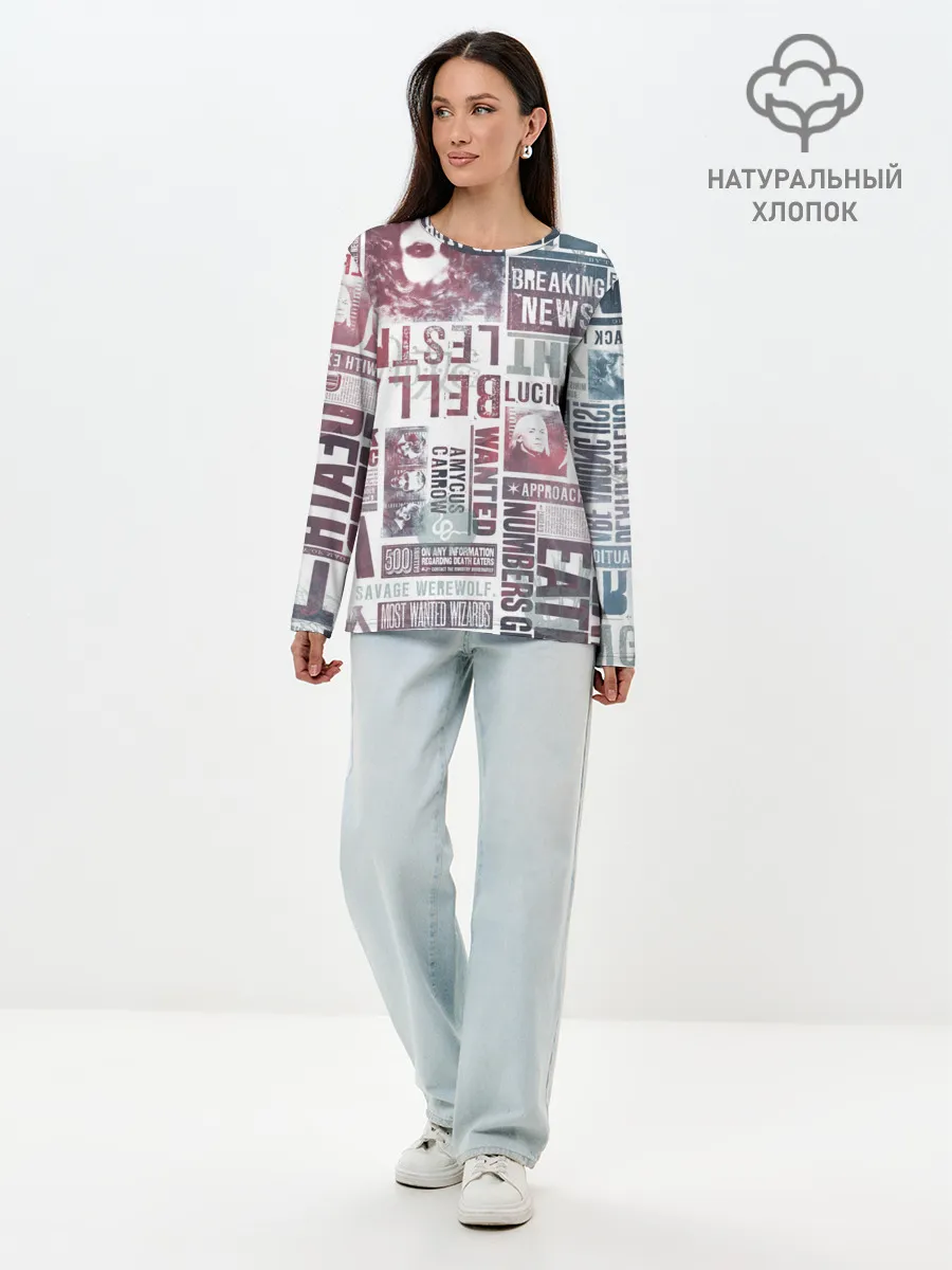 Лонгслив женский. Хлопок / Гарри Поттер