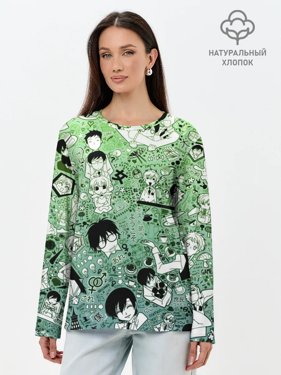 Лонгслив женский. Хлопок / P007_P004ooo2186163