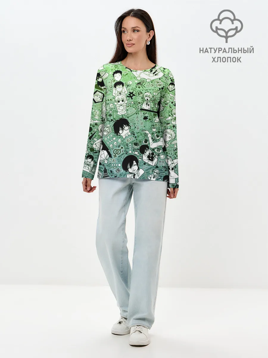 Лонгслив женский. Хлопок / P007_P004ooo2186163