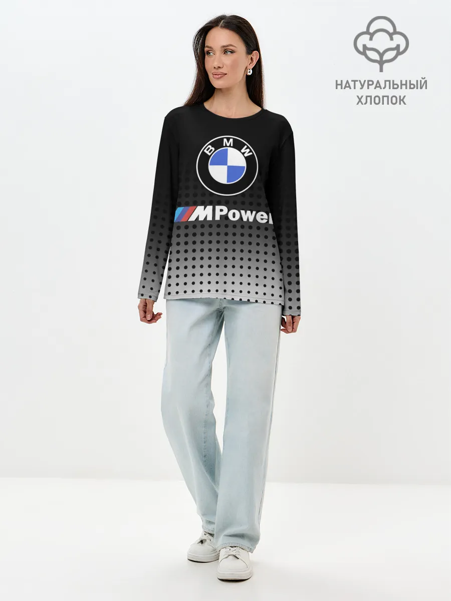 Лонгслив женский. Хлопок / BMW