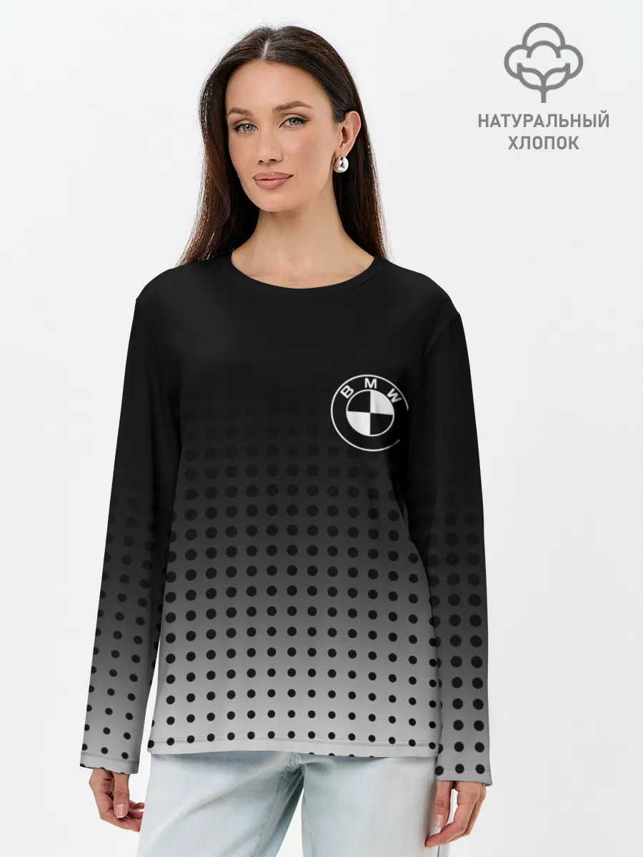 Лонгслив женский. Хлопок / BMW