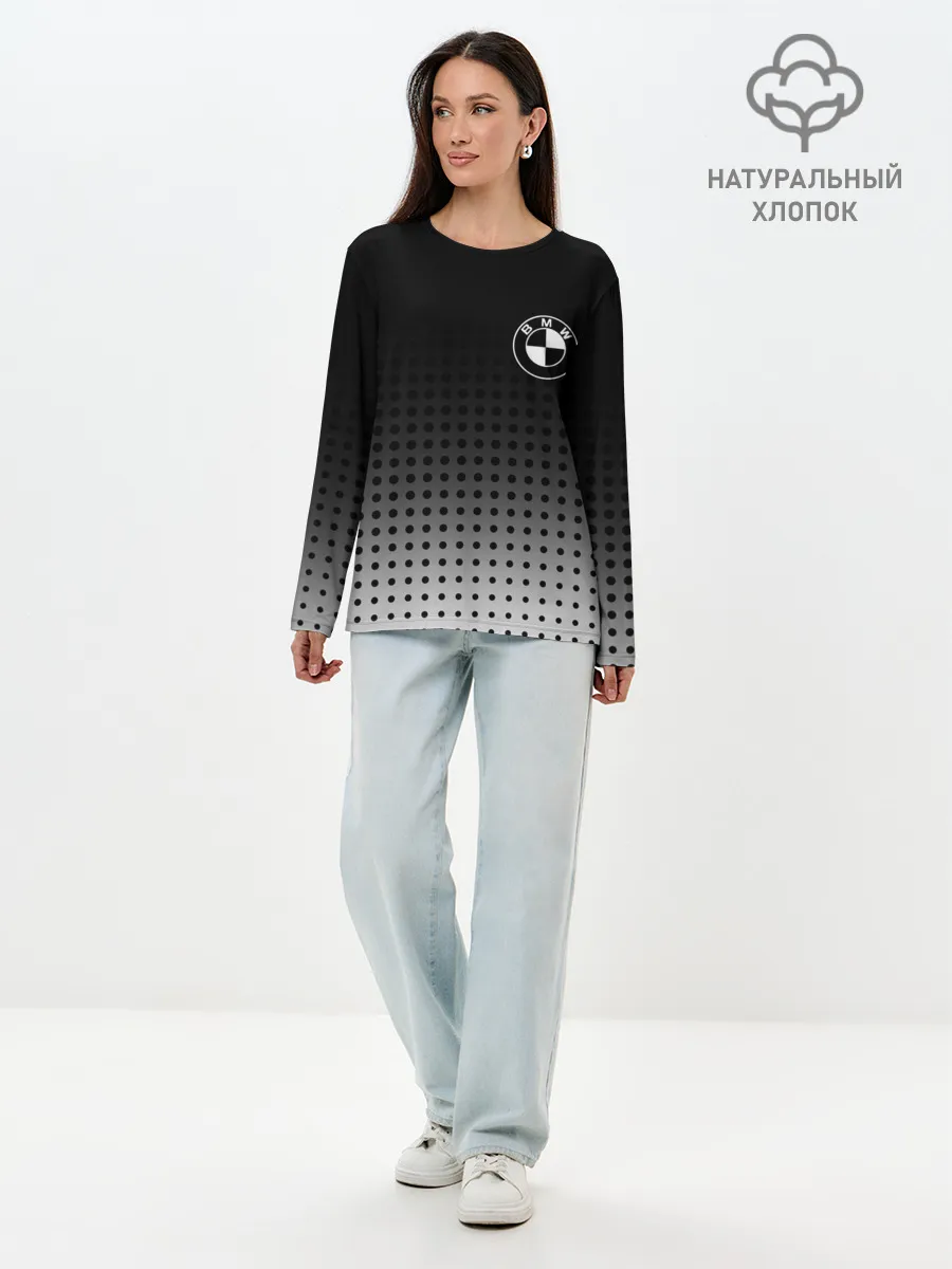 Лонгслив женский. Хлопок / BMW