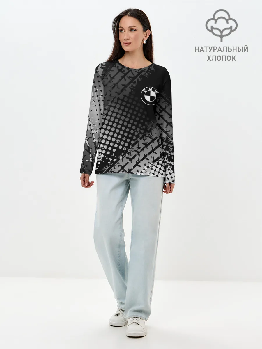 Лонгслив женский. Хлопок / BMW