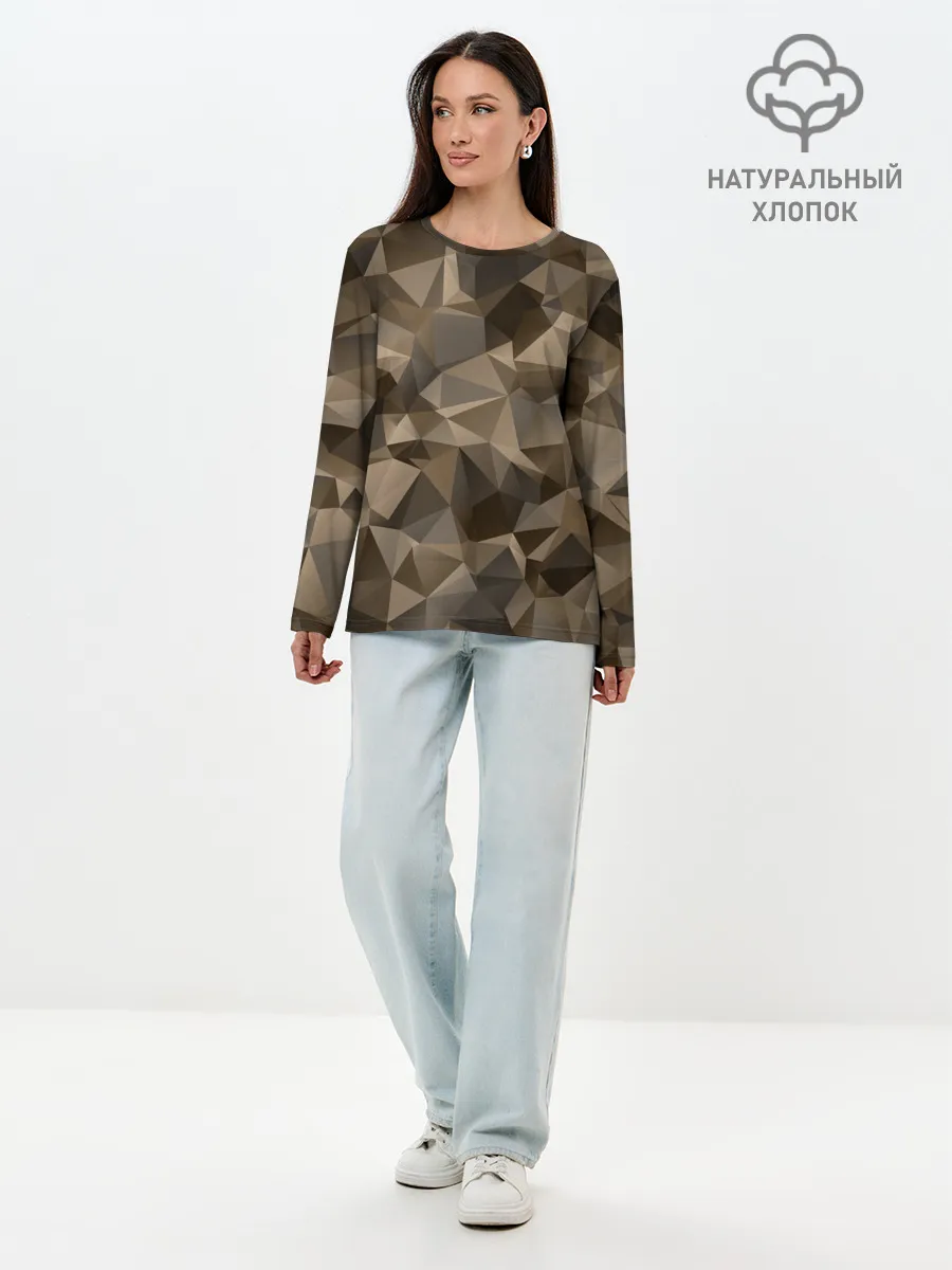 Лонгслив женский. Хлопок / СОВРЕМЕННЫЙ КАМУФЛЯЖ
