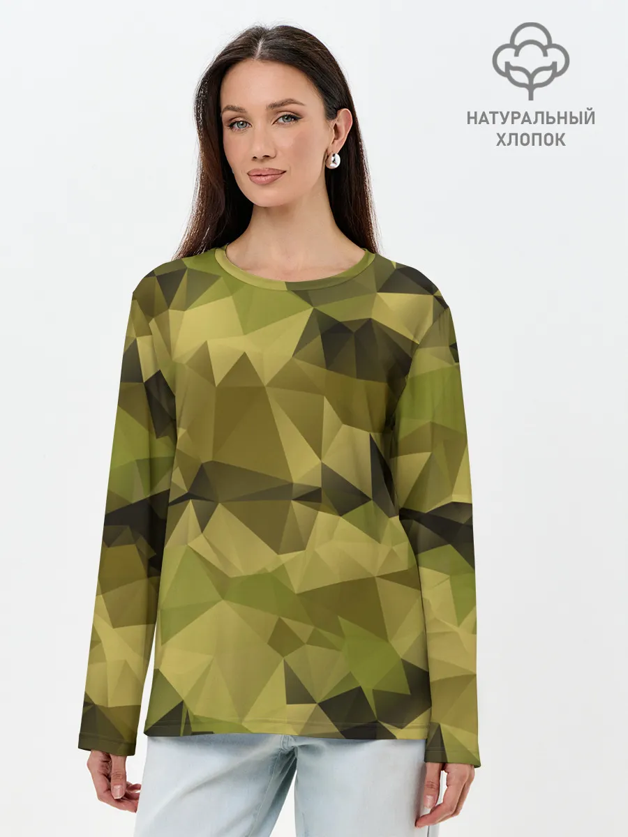 Лонгслив женский. Хлопок / СОВРЕМЕННЫЙ КАМУФЛЯЖ
