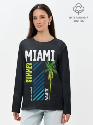 Лонгслив женский. Хлопок / Summer Miami
