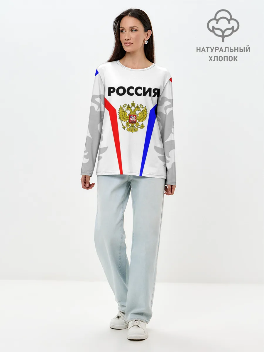 Лонгслив женский. Хлопок / РОССИЯ