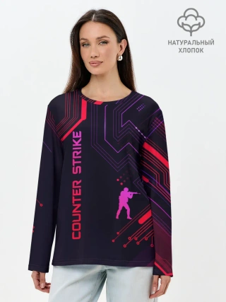 Лонгслив женский. Хлопок / CS:GO