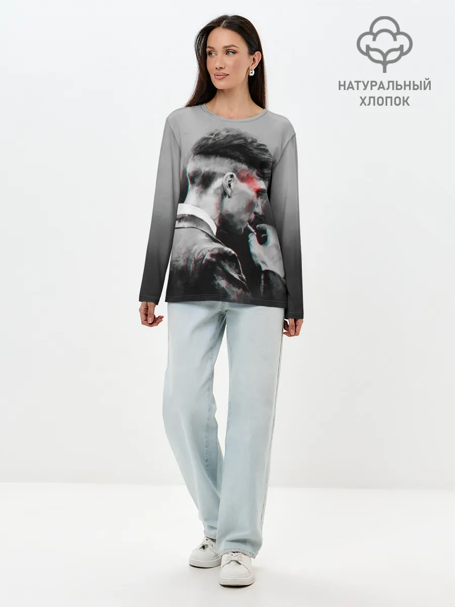 Лонгслив женский. Хлопок / Thomas Shelby 3D