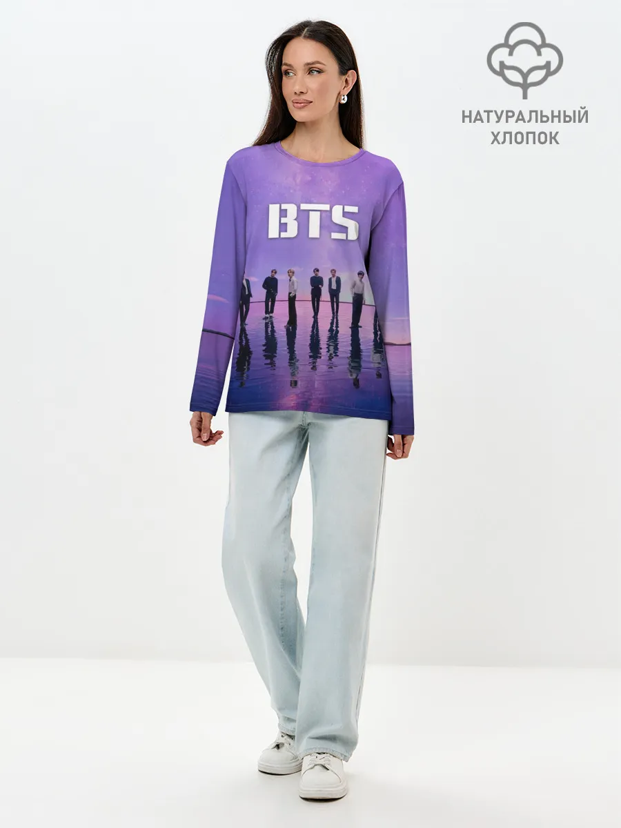 Лонгслив женский. Хлопок / BTS