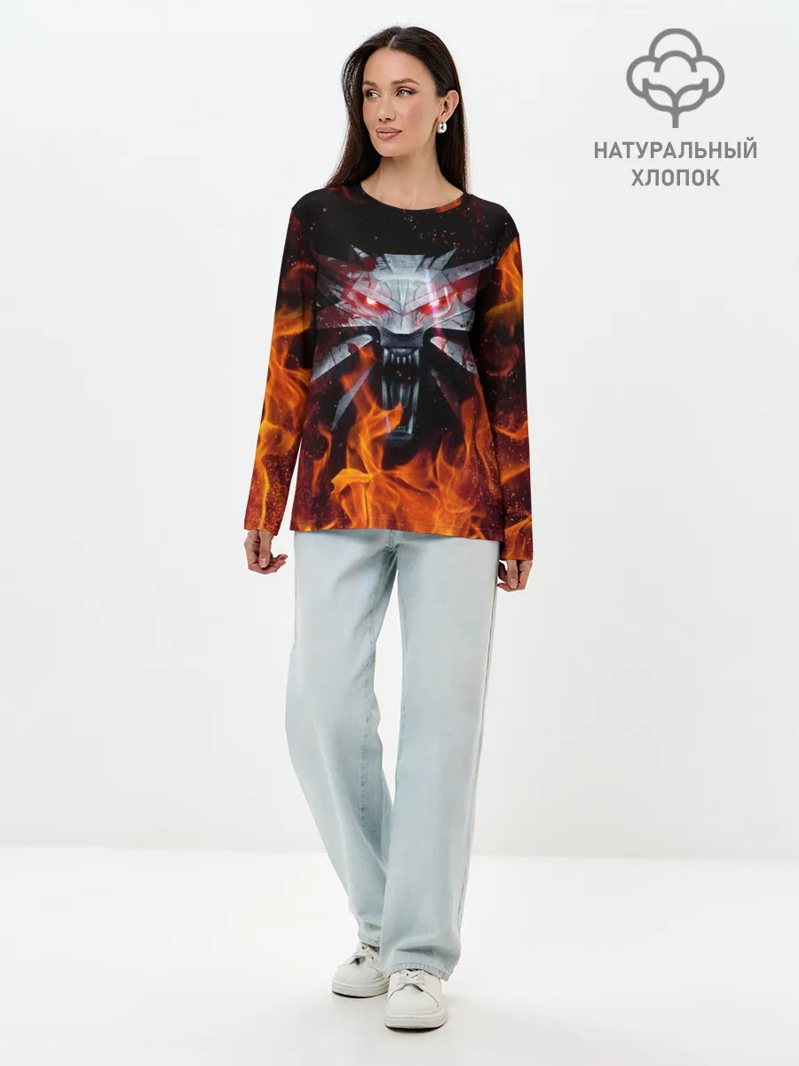 Лонгслив женский. Хлопок / ВЕДЬМАК