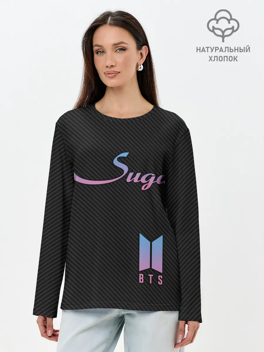Лонгслив женский. Хлопок / BTS Suga