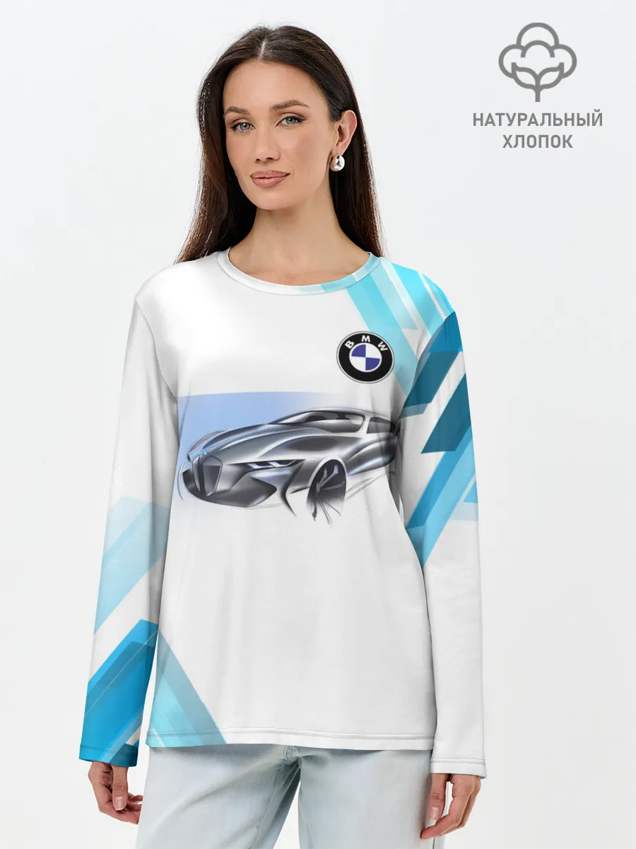 Лонгслив женский. Хлопок / BMW