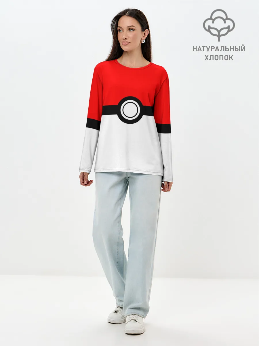 Лонгслив женский. Хлопок / Покебол
