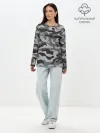 Лонгслив женский. Хлопок / КАМУФЛЯЖ GRAY