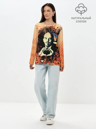 Лонгслив женский. Хлопок / Ленин