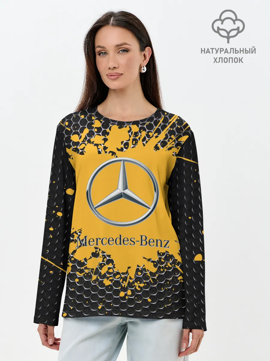 Лонгслив женский. Хлопок / mercedes