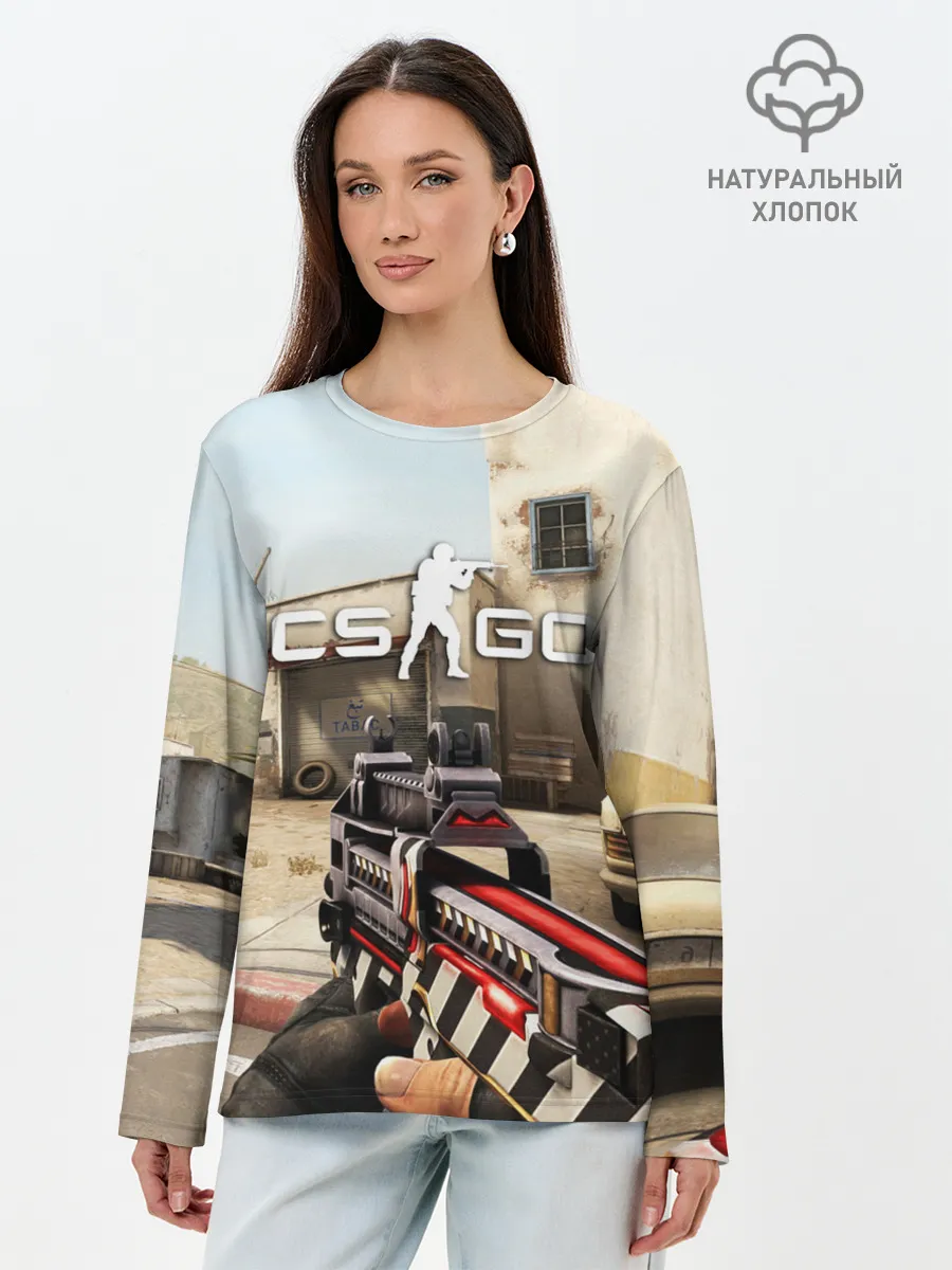 Лонгслив женский. Хлопок / CS:GO - The Aggressor | Aгрессор