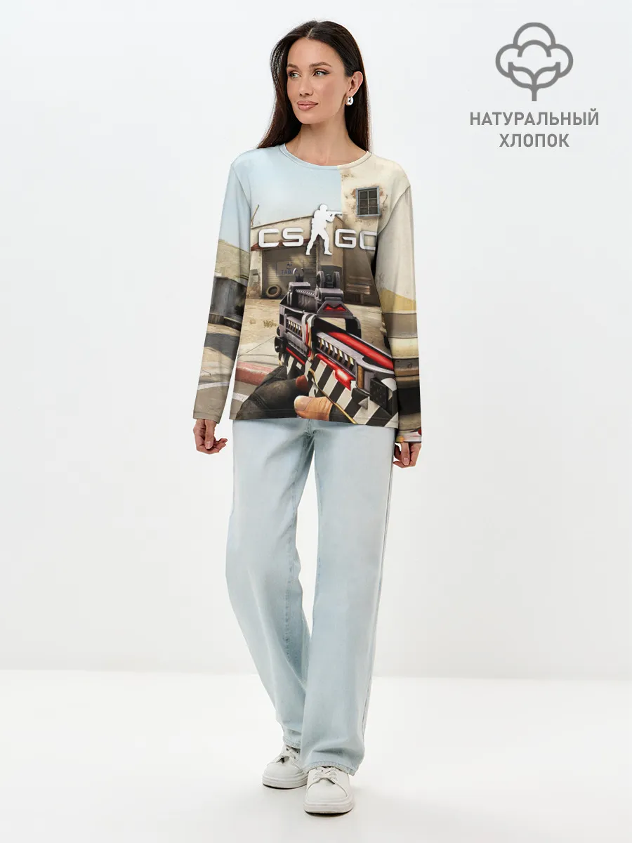 Лонгслив женский. Хлопок / CS:GO - The Aggressor | Aгрессор