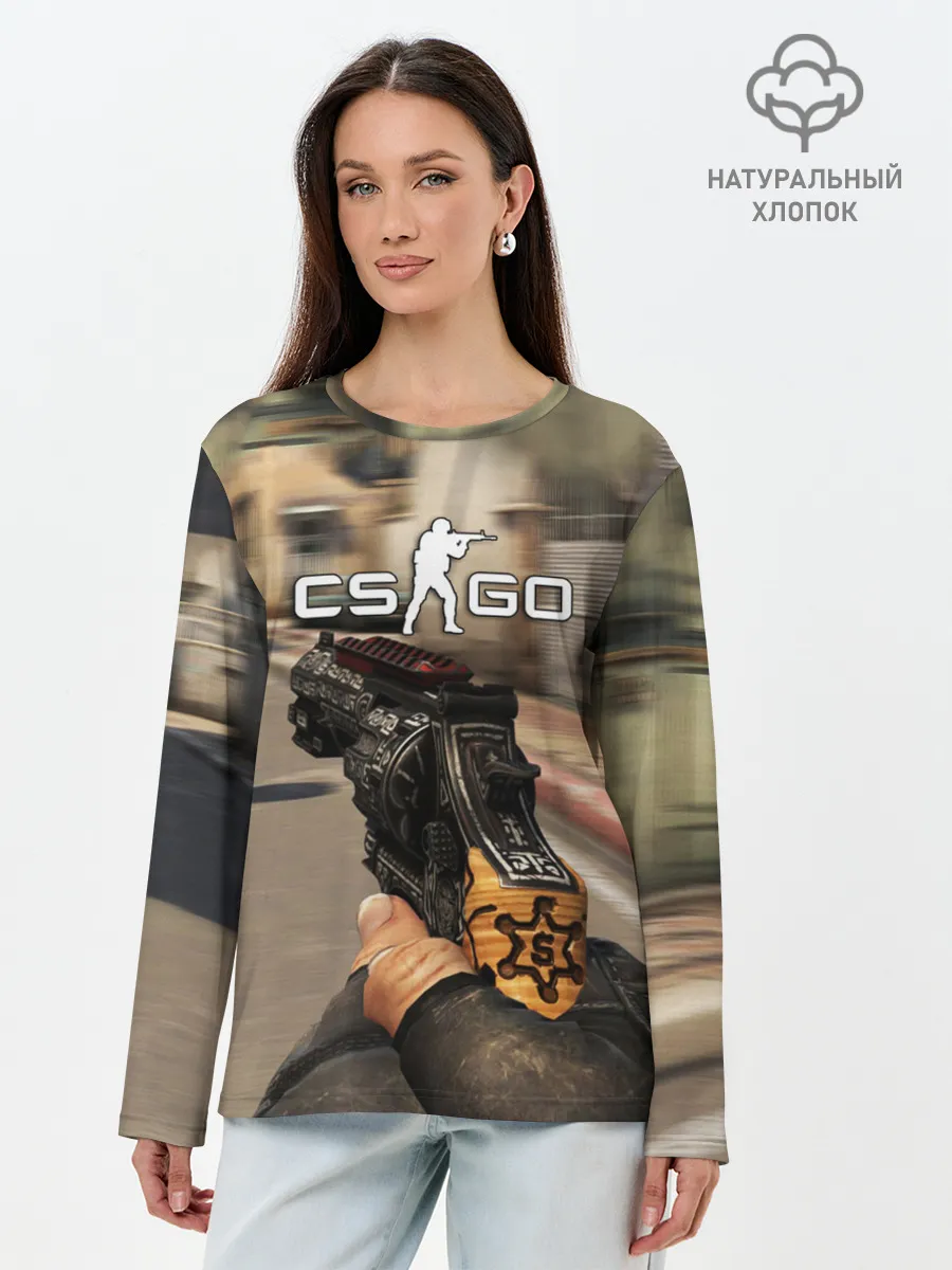 Лонгслив женский. Хлопок / CS:GO