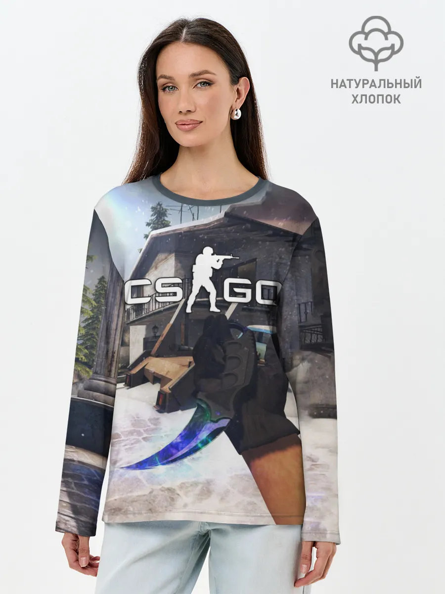 Лонгслив женский. Хлопок / CS:GO