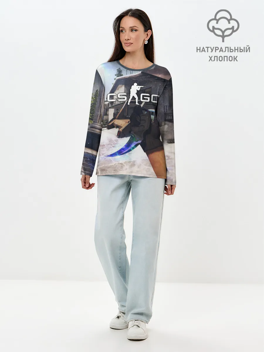 Лонгслив женский. Хлопок / CS:GO