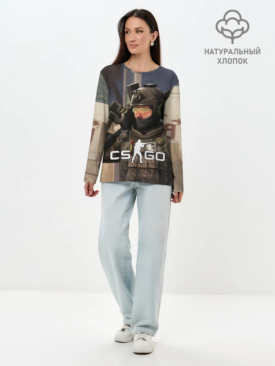 Лонгслив женский. Хлопок / CS:GO