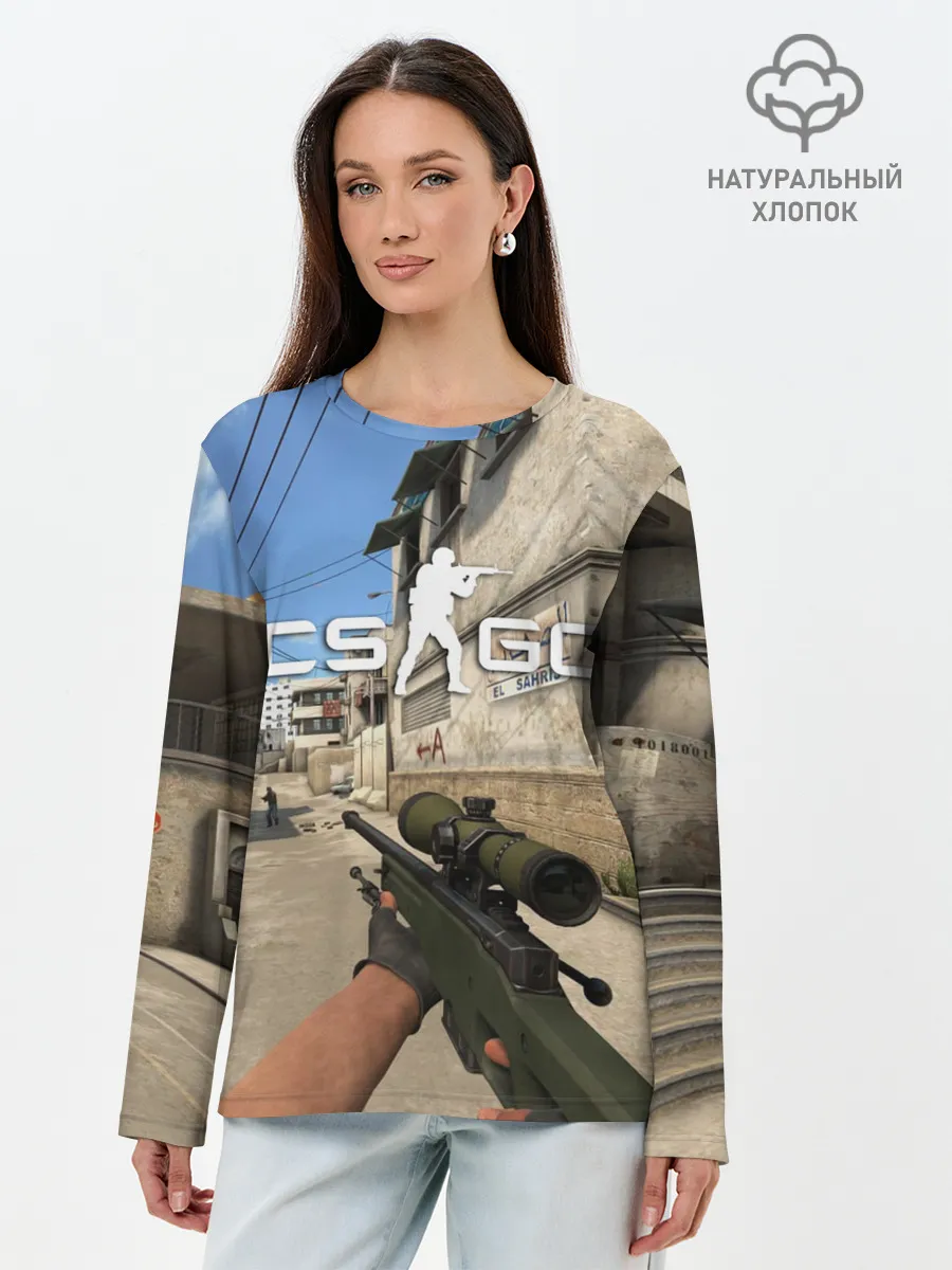 Лонгслив женский. Хлопок / CS:GO