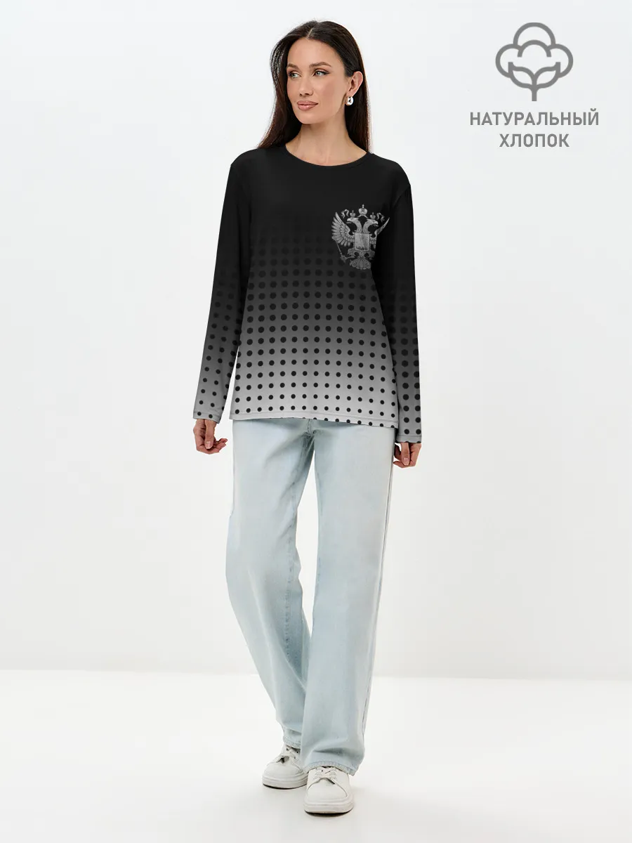 Лонгслив женский. Хлопок / Герб